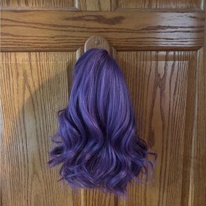 Purple Wavy Hair synthetic wig